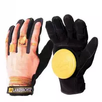 Landyachtz Slide Gloves M - Downhill Longboarding pirštinės su UHMW-PE slydimo pagalvėlėmis, juodos