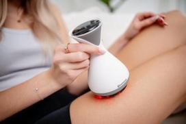 Anticeliulitinis masažuoklis AD Accessories Humanas DermaSmooth Revive EMS, kiniškas vakuuminis masažas (taurelės), baltas