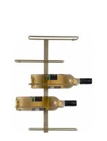 Present Time - Wine Rack Float Metal Painted Gold - Lentyna - Aukso