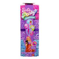 Barbie Party Unboxed Glam Party Series Red Sparkle Doll  AND  Accessories with 10 Surprises