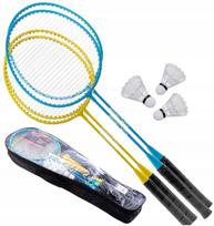 Badmintono rinkinys SPORTVIDA, 4 raketės, 3 plunksninukai, dėklas