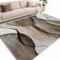 Kilimas 200x290 cm RIO, tankiai austas, turkiškas, smėlio ir pilkos spalvų mišinys