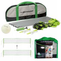 Tinklinio ir badmintono komplektas su tinklu, stulpais ir kamuoliu DUNLOP