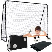 Vaikiškas metalinis futbolo vartas 213x150, sulankstomas, sodui, su kilimėliu