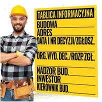 Statybų informacinė lenta 50x70