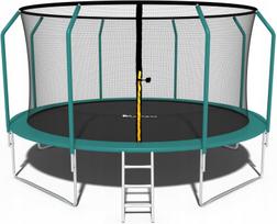 Sodo batutas FUNFIT Premium, 435 cm, su vidiniu apsauginiu tinklu ir kopetėlėmis