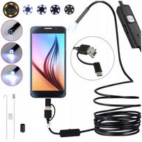 Endoskopinė apžiūros kamera, suderinama su Android telefonais ir PC, USB 3in1, su magnetu ir veidrodėliu
