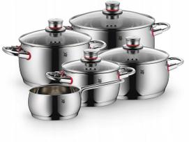 Puodų rinkinys su dangčiais WMF Quality One, 9 dalių, nerūdijantis plienas, tinka indukcijai