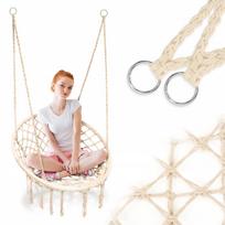 Kabanti boho stiliaus sūpynė STORK NEST, ekru spalvos, terasai ir sodui