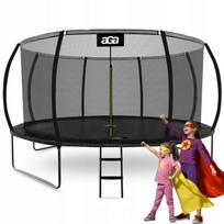 Treniruoklių batutas Aga Black MAX, 430 cm, su apsaugomis