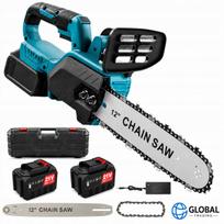 Belaidis grandininis pjūklas su 2 baterijomis, tinkantis Makita 18V LXT
