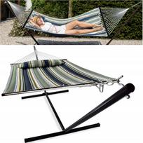 Sodo hamakas VITA5 su dviviete pastatoma baze, 200 kg, 190x140 cm