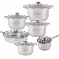 Nerūdijančio plieno puodų rinkinys ADM, 12 dalių