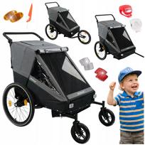 Vaikiška dviračio priekaba, vežimėlis-jogger PREMIUM