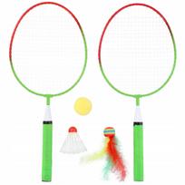 Badmintono rinkinys NRZ051: 2 raketės, plunksninukai, kamuoliukai vaikams