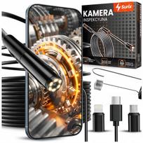 Endoskopinė kamera su WiFi, 2 FHD objektyvais, 7 LED, 3 m, suderinama su iPhone iOS