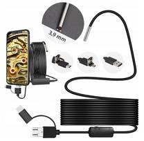 Endoskopinė patikros kamera 720p USB, 3,9 mm, 5 m