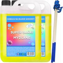 Muilo burbulų skystis 10 l (2 x 5 l) su lazdelėmis