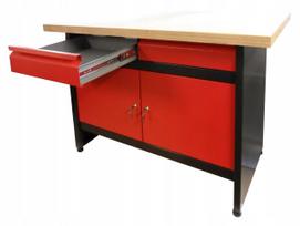Darbo stalas su įrankių spintele, 120 cm, stalviršis 3 cm