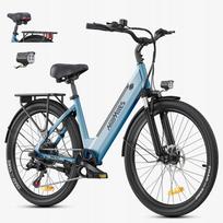 Elektrinis dviratis HillMiles MileCity, 26", 13Ah, mėlynas, iki 100 km