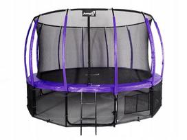Sodo batutas Jumpi 435 cm Maxy Comfort Plus, violetinis, su vidiniu tinklu