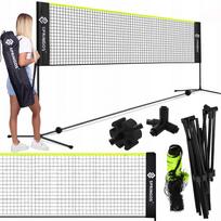 Badmintono tinklas su sulankstomu rėmu 400x75 cm ir uždangalu