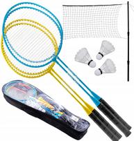 Badmintono rinkinys SPORTVIDA, 4 raketės, 3 plunksnelės, tinklas