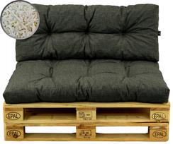 Sodo pagalvės paletiniams baldams, 2 vnt., 120×80 cm, antracitinės, AMPO