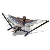 Lauko hamakas su rėmu Comfort Zone Boho Grey, 2 vietų, iki 200 kg