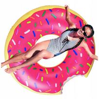 Pripučiamas plaukimo ratas „Donut“, rožinis, 120 cm