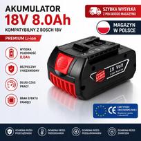 Atsarginė baterija 18V 8Ah Bosch BAT609/BAT610/BAT618 akumuliatoriniams įrankiams