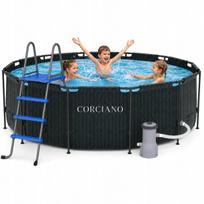 Sodo baseinas Corciano 450 x 120 cm su pompa, kopetėlėmis ir uždangalu