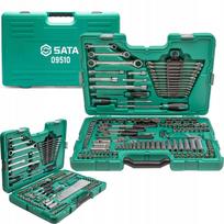 Galvučių ir raktų rinkinys SATA 09510, 150 dalių, 1/4", 3/8", 1/2", metriniai ir coliniai
