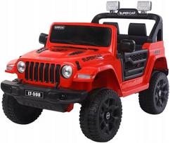 Vaikiškas elektrinis automobilis JEEP OFF ROAD 4x4, odinė sėdynė, minkšti EVA ratai