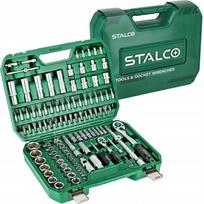 Galvučių rinkinys STALCO S011100110, 110 dalių, 1/2" ir 1/4", su terkšle
