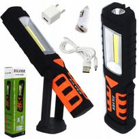 LED dirbtuvių žibintuvėlis COB, 240 lm, įkraunama 2800 mAh baterija, su magnetu
