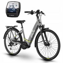 Elektrinis miesto dviratis Husqvarna Towner 2, Bosch, 46 cm, 28", 250 W, pilkas