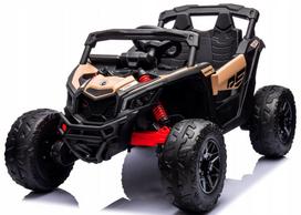 Vaikiškas elektromobilis Can Am Maverick 4x4, 4x200 W, akumuliatorinis, EVA ratai, odinė sėdynė, ličio baterija
