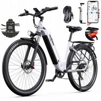 Elektrinis dviratis Onesport OT05, 250W, 18,2Ah, 27,5", balta, 25 km/val.
