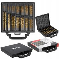 Metalo grąžtų rinkinys YATO, 1–10 mm, 99 vnt., su titano nitrido danga