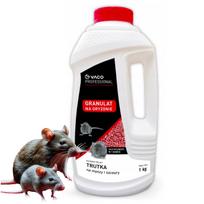 Pelės ir žiurkės nuodai VACO, 1 kg, Bromadiolone, Bitrex granulės
