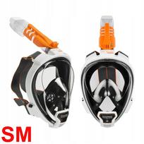 Nardymo pilno veido kaukė OCEAN REEF ARIA QR+ GoPro, balta, S/M, su plūde