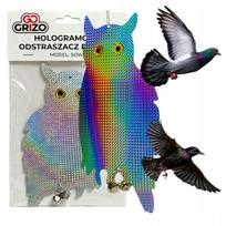 Atbaidantis pakabinamas holograminis pelėdos siluetas balandžiams, varnoms, strazdams