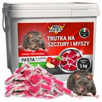 Pelės ir žiurkių nuodai NO PEST raudona pasta su bromadiolonu, 3 kg