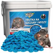 Graužikų nuodai NO PEST mėlynos kubeliais, 3 kg