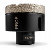 Deimantinė gręžimo karūna plytelėms ir akmens masės gaminiams PROFI XBLACK, 68 mm