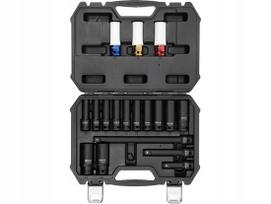 Ilgų smūginių galvučių rinkinys 1/2", 18 vnt., YATO YT-10566