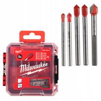 Gręžimo antgalių rinkinys Gresu stiklui, 5 vnt., 4–8 mm, Milwaukee