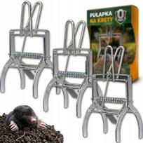 Kurmių spąstai MOLE TRAP, 3 vnt., profesionalūs metaliniai