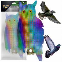 Atbaidanti pelėda paukščiams NO PEST, holografinė, pastatoma